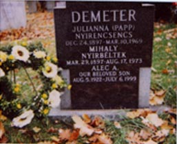 Demeter Family plot, Toronto, Canada 